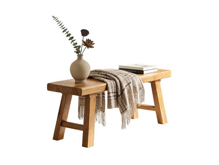 LuxusKollektion Sitzbank Sitzbank 80cm Holz Esszimmer Flur (1-St)