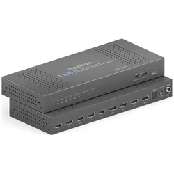 Purelink PureTools - 1x8 HDMI2.1 Splitter - 48Gbps - 8K (60Hz 4:2:0) 12 bit, Audio De-Embedding und Signal M, Switch Box