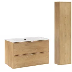 BADMÖBEL 81cm Elias 2er-Set Holz