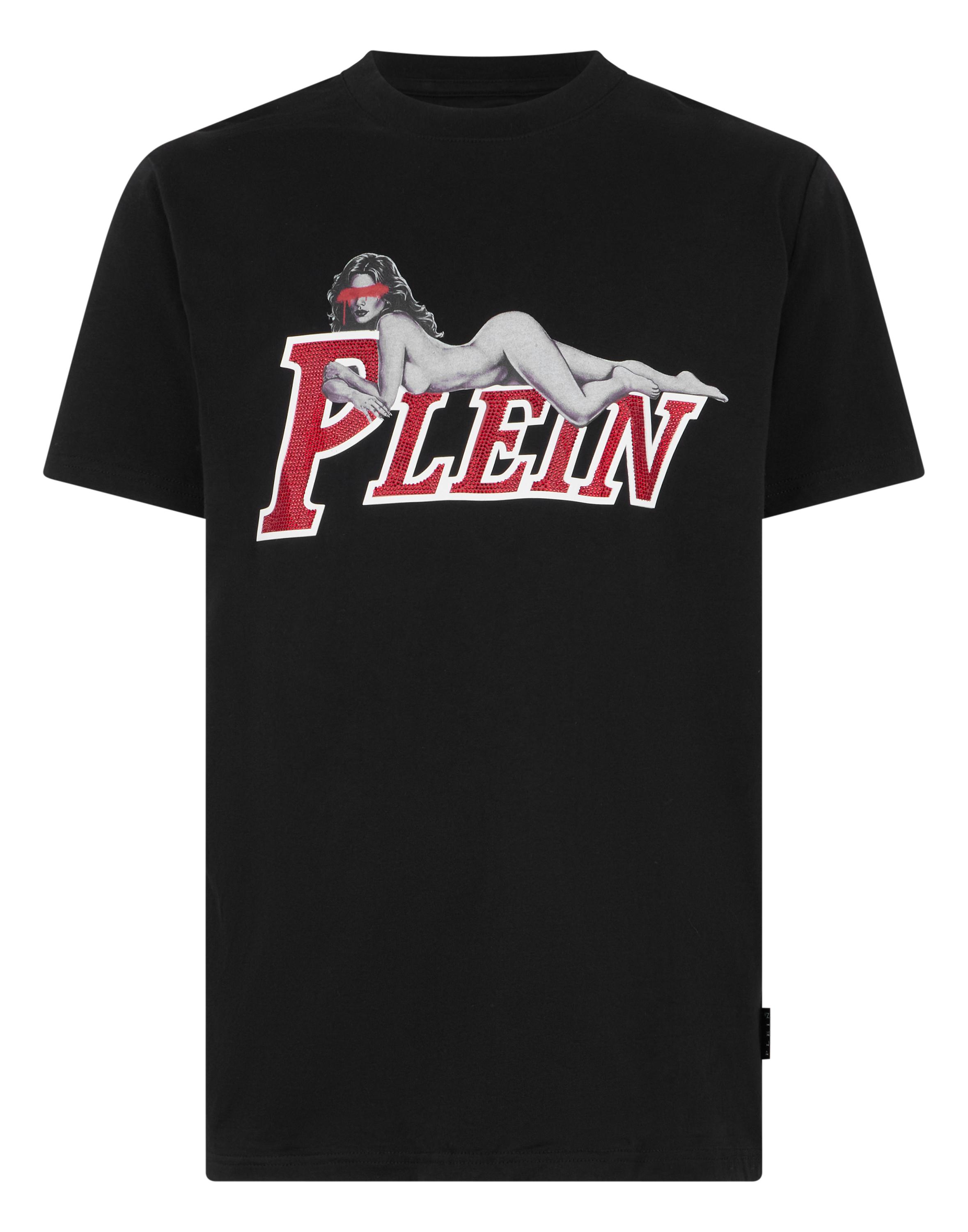 Philipp Plein Kurzarm-Rundhals-T-Shirt - Schwarz
