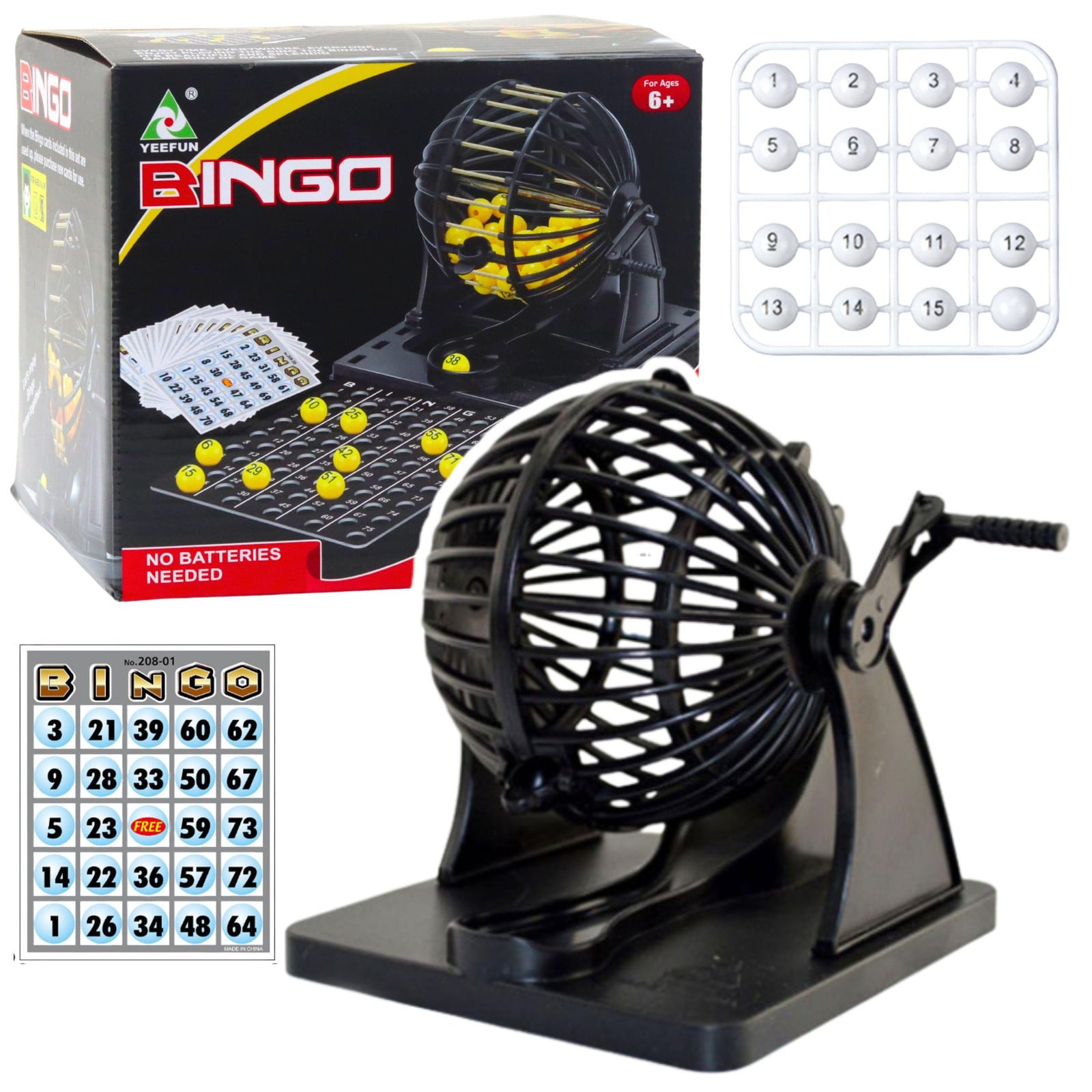 Lean Toys Familie Bingospel Klassiek met 80 Ball en 20 Kaart Trekmachine