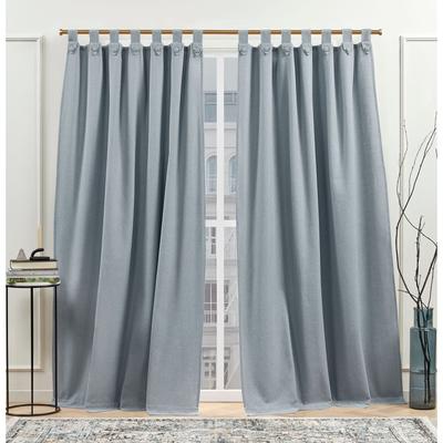 Nicole Miller New York Peterson Tuxedo Tab Top Curtain Panel Pair