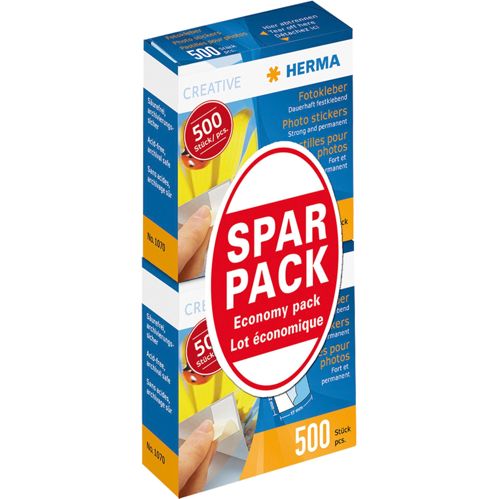 1x20 Herma Fotokleber Doppelpack 2x500 St. Sparpack im Display