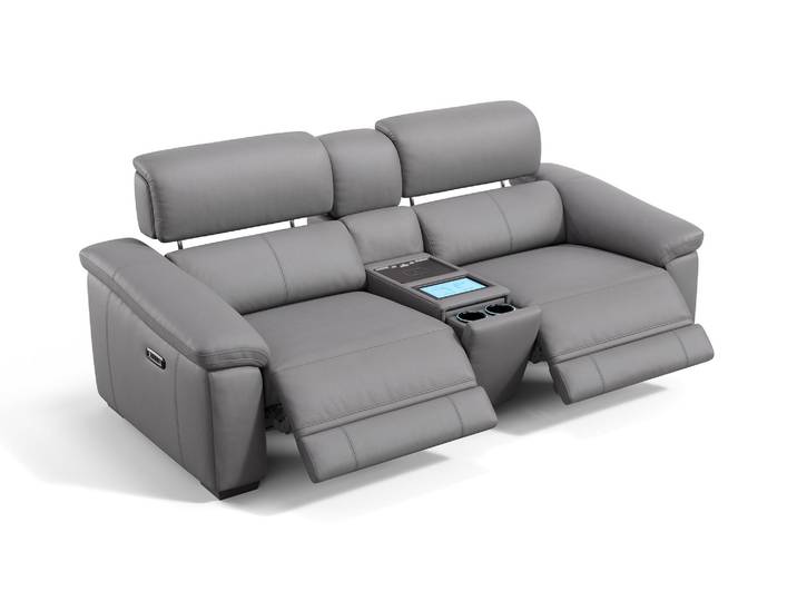 4D Leder Kinosessel SOLARA 2er Sofa Vibration Kinosofa Kinocouch Couch