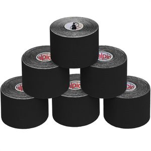 Alpidex Kinesio-Tape BB-Sport Set schwarz, elastisch, wasserabweisend, 5m x 5cm