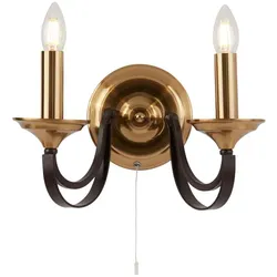 Wand Spot Lampe Leuchte Bronze Braun Flur Büro Schlaf Wohn Zimmer Beleuchtung