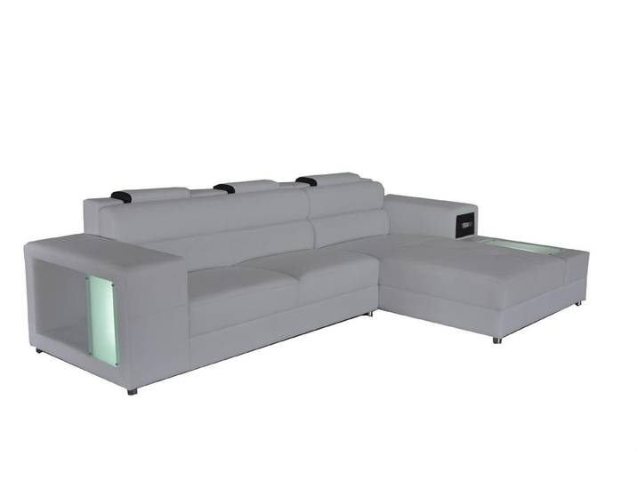 JVmoebel Ecksofa Elegantes Leder-Sofa mit USB-Anschluss und großzügigem Platzangebot, Made in Europa