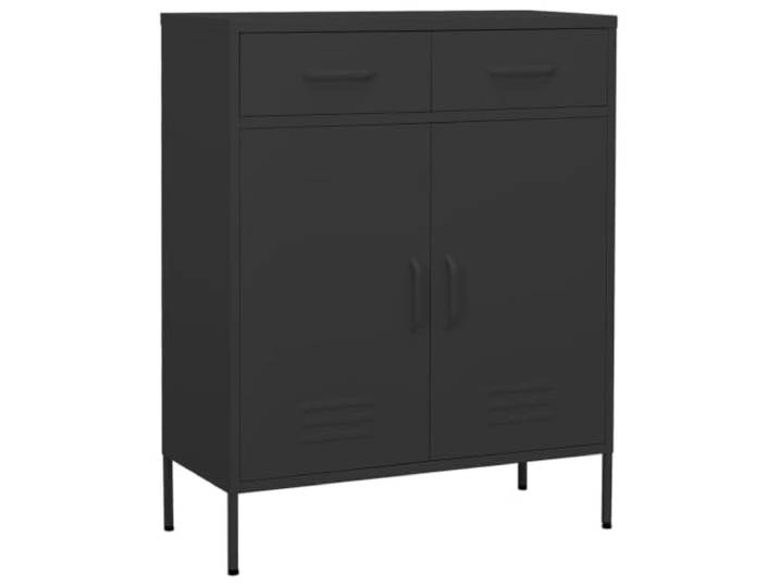GPWERSDF Lagerschrank Anthrazit 80x35x101,5 cm Stahl Schubladenschrank Stahlkonstruktion, kugelgelagerte Schubladen, vielseitig nutzbar, pflegeleichte Oberfläche
