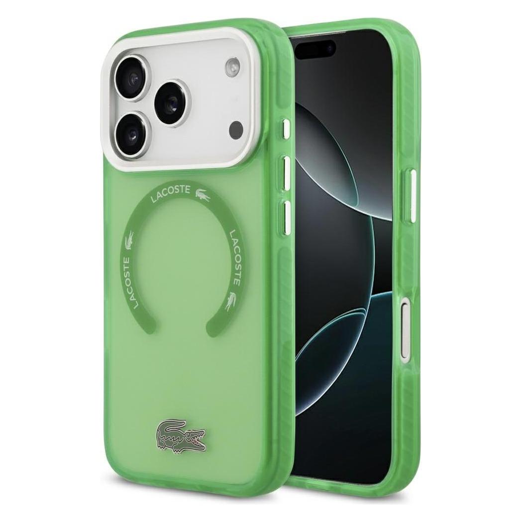 Lacoste Shockproof Transparent Frosted MagSafe Case for iPhone 17 Pro Green (Apple iPhone 17 Pro) (62225348)