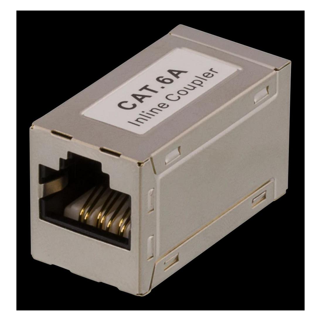 Deltaco coupler CAT6a FTP shielded female-female silver (F/UTP, CAT6a) (685-F)