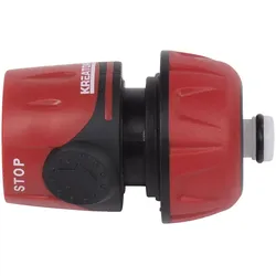KREATOR KRTGR6004 Wasserstop Schnellkupplung Steckkupplung für Gartenschlauch Ø19mm (3/4")