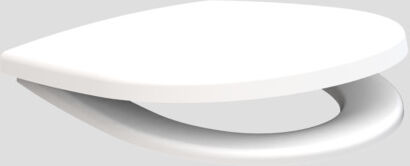 Eisenberg Abattant WC Sanit Samba 5605401S000 avec charnières en acier inoxydable et fixation rapide, blanc , réglable