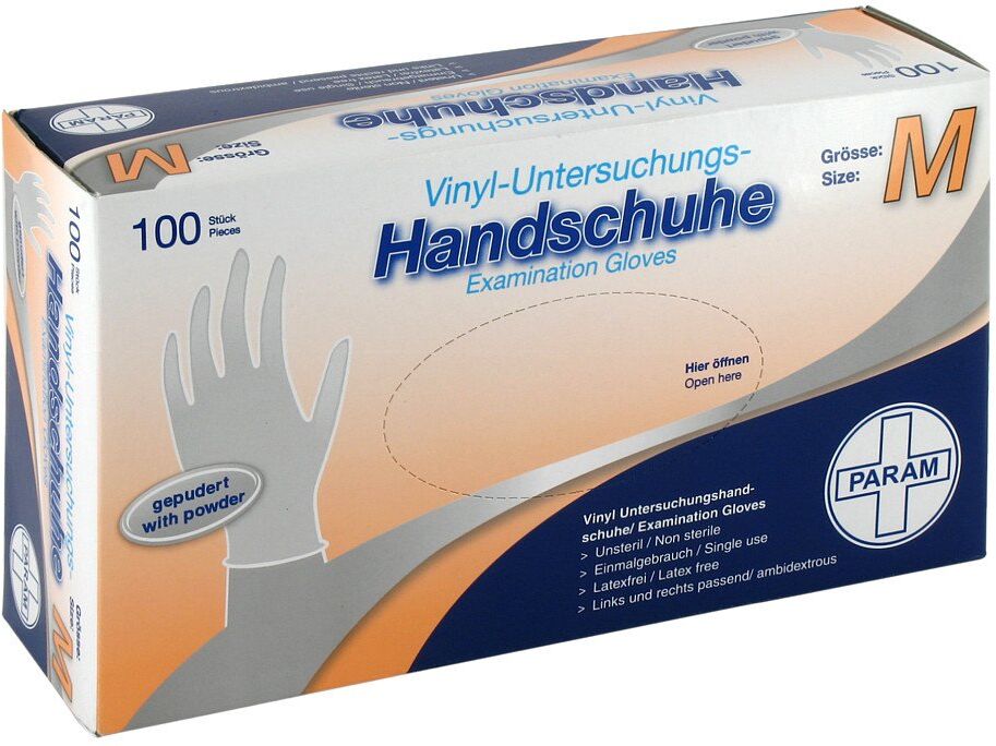 Handschuhe Einmal Vinyl gepudert M