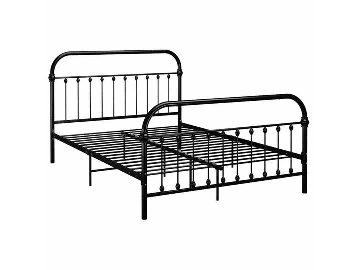 furnicato Bettgestell Metallbettrahmen Schwarz 213 x 111 x 109 cm (1-tlg), Stabiles Bettgestell mit Metalllatten für ein erholsames Schlafzimmer
