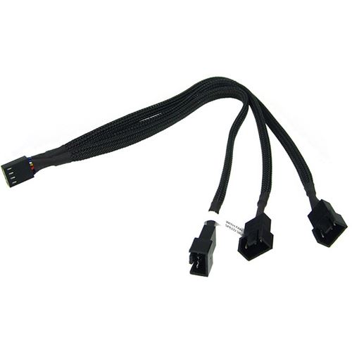 Phobya Y-Kabel 4Pin PWM auf 3x 4Pin PWM 30cm - Schwarz