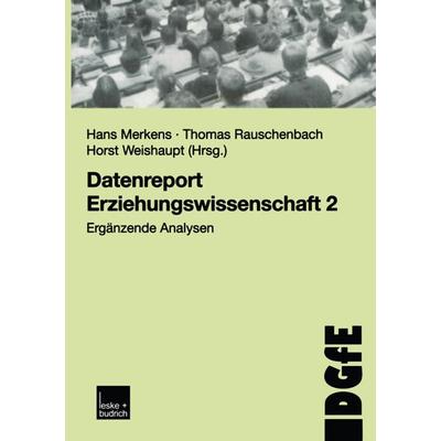 Datenreport Erziehungswissenschaft 2, Taschenbuch von Hans Merkens,Thomas Rauschenbach,Horst Weishaupt, VS Verlag für Sozialwissenschaften,