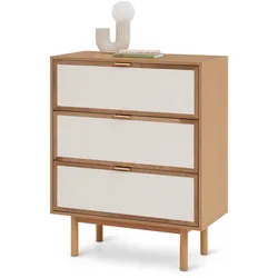 Tchibo - Kommode mit 3 Schubladen - 80x40x100cm - beige -