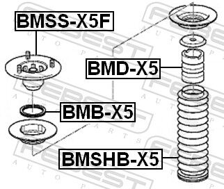 Febest Federbeinstützlager Bmss-X5f Vorderachse Für Bmw