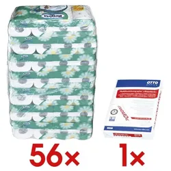 Regina Toilettenpapier »Kamille« 3-lagig - 56 Rollen inkl. Multifunktionales Druckerpap weiß