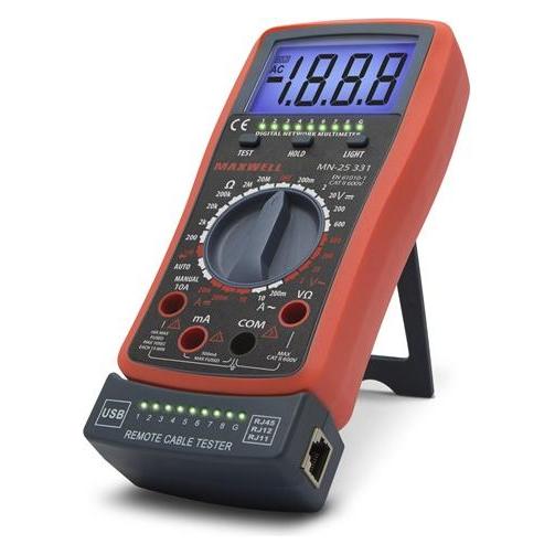 Maxwell & Williams Maxwell digitális multiméter, kompakt, kábelteszt funkcióval (25331) (Kabeltester) (SZEGLO25331)