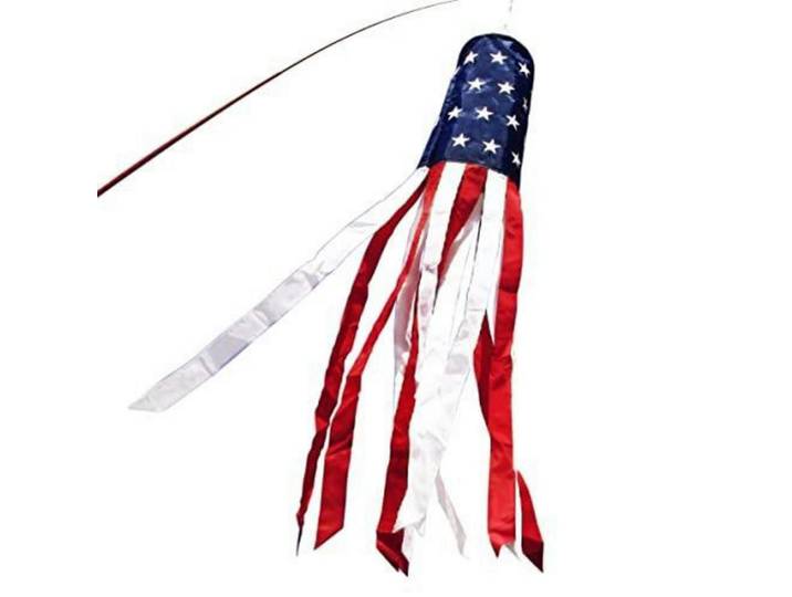 Windsack USA Flagge 152 cm, Mehrfarbig, 20.3x1x152.4 cm, Dekoration, Gartendeko