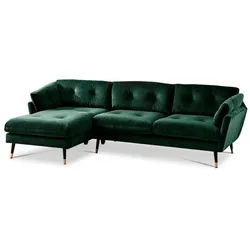 BOOOM Ecksofa Japan Stoff Dark Green