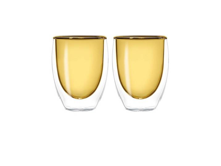 Teeglas Easy Life gelb Glas H 11 cm 0.22 l 2 Stk - Teeglas