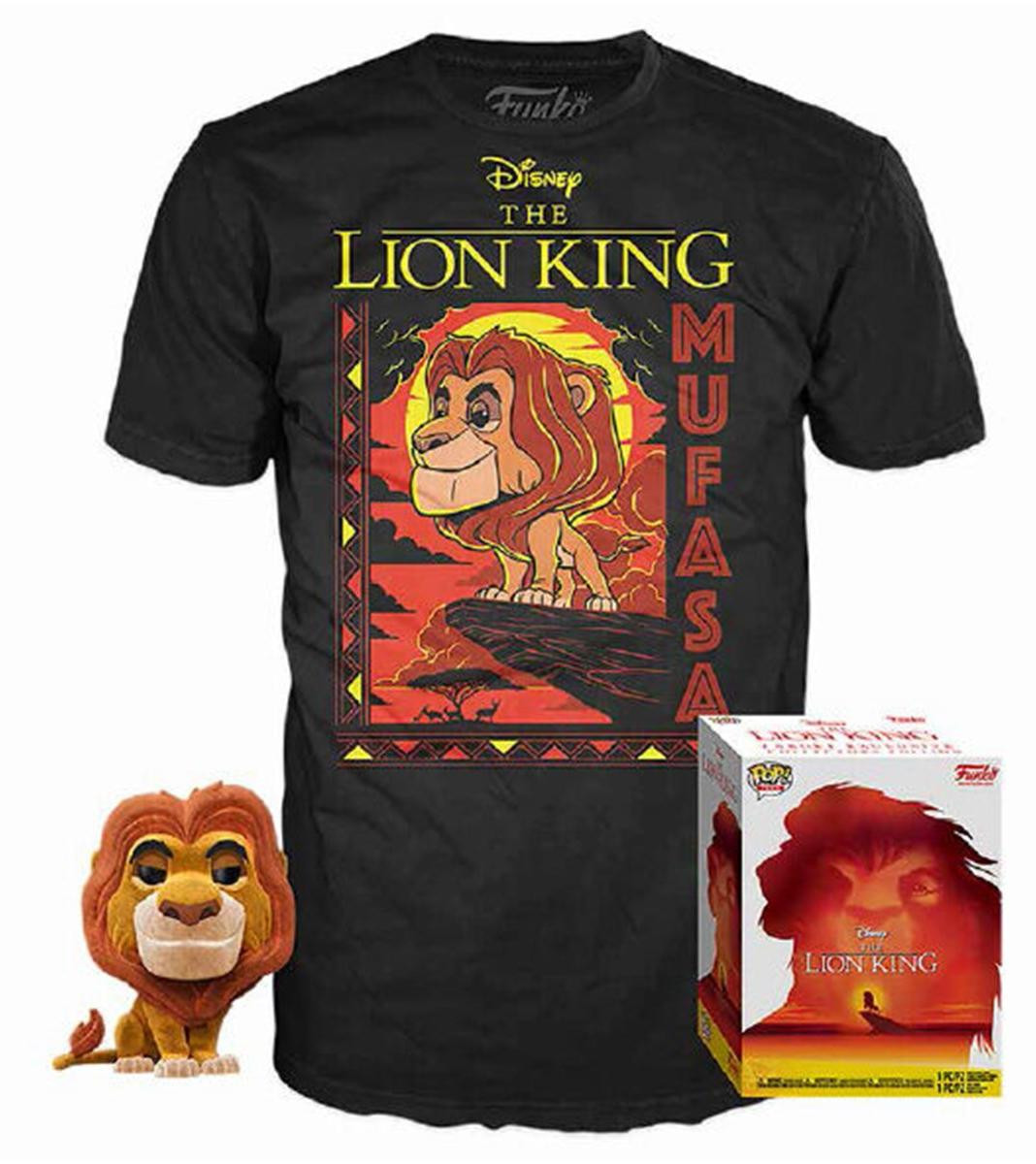 Funko Pop! Mufasa uit The Lion King - Vinyl figuurset en T-shirt Disney Premium collectie