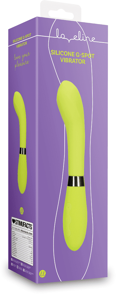 Loveline Silicone G-Spot Vibrator - Lime Passion