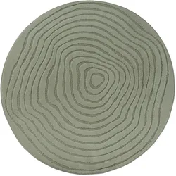 TEPPICH Kurzflor CETINA Gestreift Polypropylen-Polyester Grün 120 x 120 cm