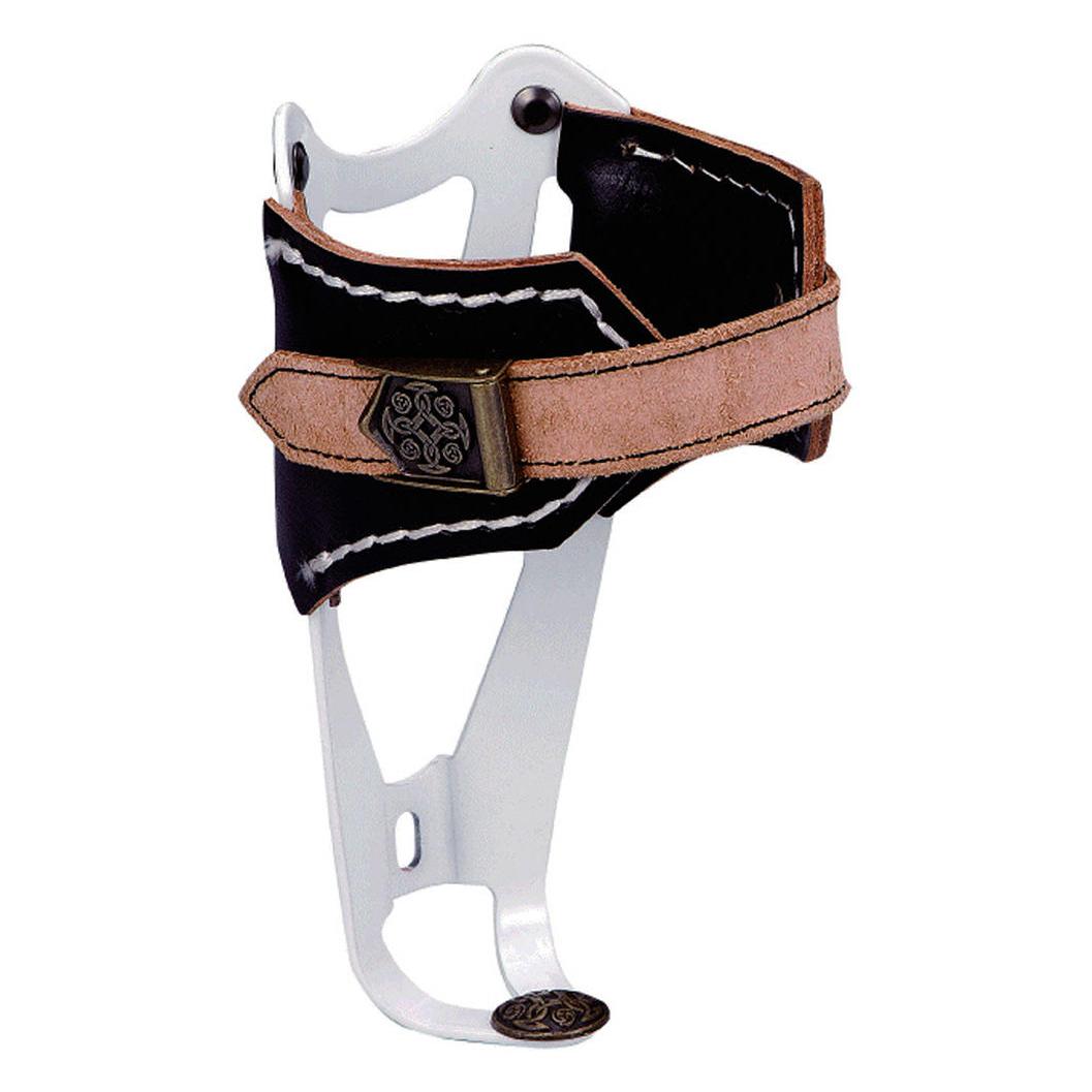 Point Trinkflaschenhalter Retro, Alu weiss, Leder schwarz (30029601)