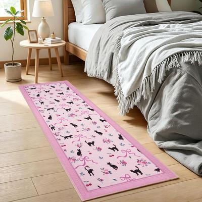 Garvee Cute Cat Bow Area Rugs for Living Room Bedroom
