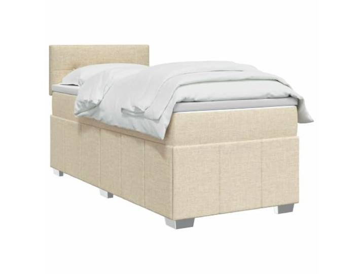vidaXL Boxspringbett mit Matratze Creme 100 x 200 cm Stoff Passt die Unterstützung an deine gewünschte Höhe an, Beleuchte deinen Raum mit flexibler Beleuchtung, Bietet ausgewogene