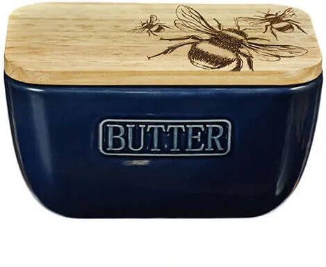 Selbrae House Just Slate Company Bee Blue Butter Dish
