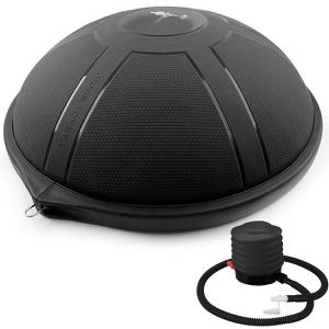 Trendy-Sport Balance-Ball Meia, mit Luftpumpe & Griffen, Ø 60 cm, anthrazit, beidseitig nutzbar, belastbar bis 200 kg
