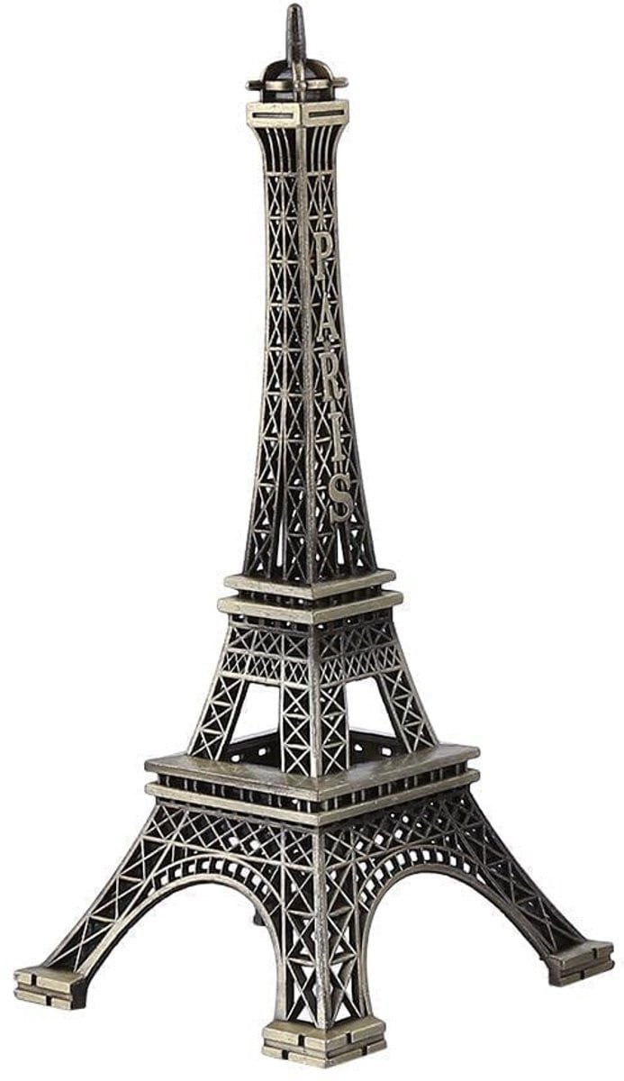 Merkloos Metalen Eiffeltoren Beeldje voor Decoratie