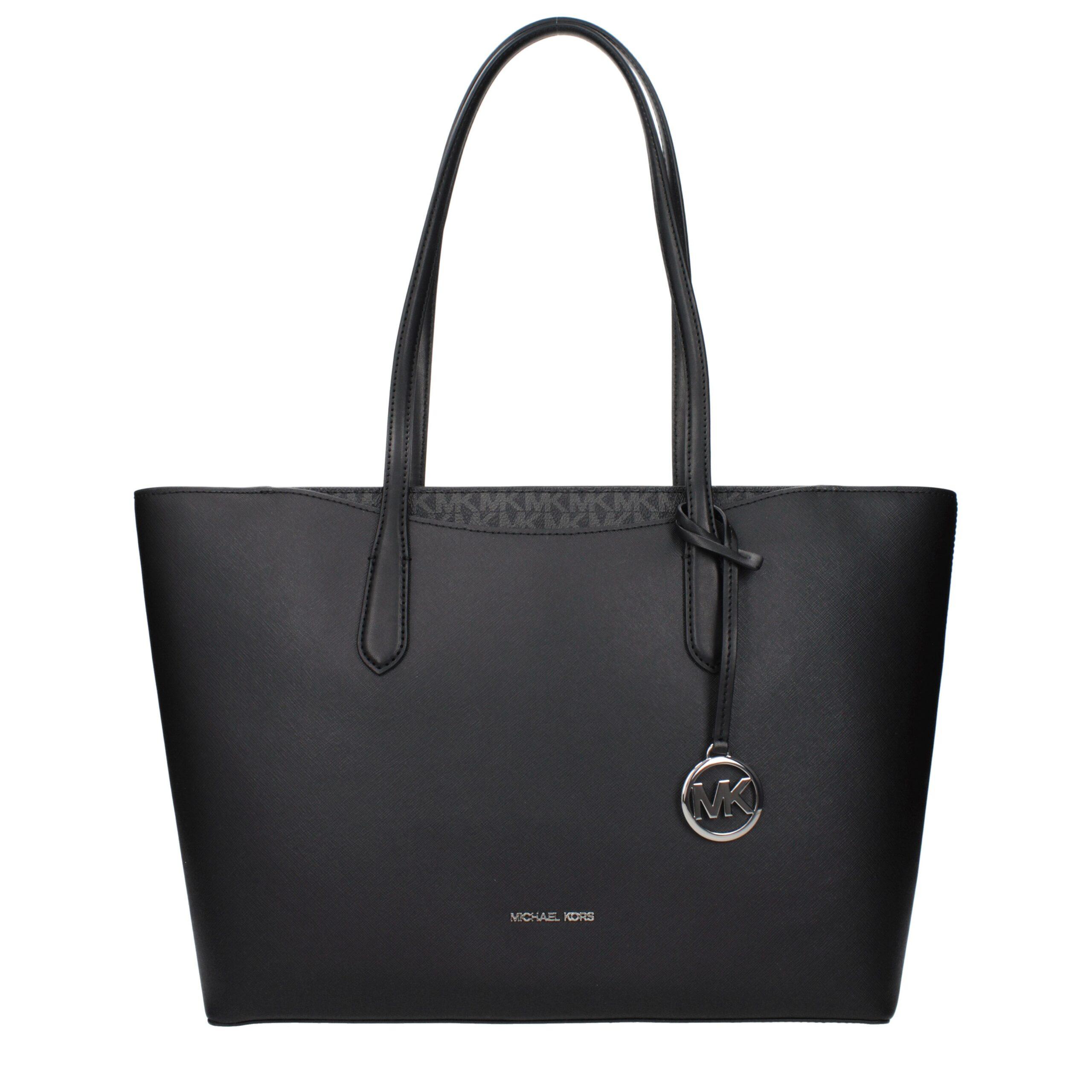 Schwarze Stoff Schultertasche