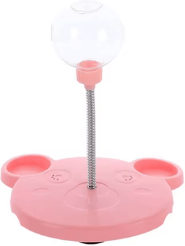 Inspire Curations TreatRoll Interactive Puzzle Feeder Ball For Cats & Dogs pink