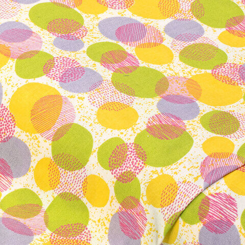 Baumwollstoff Kreise Dots "Mona", bunt