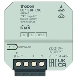 Theben 4941642 KNX 1-fach Aktor UP für Elektroheizungen, KNX Data Secure EU 1 S RF KNX