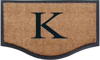 "A1 Home Collections Rubber Coir Heavy Duty Monogrammed Double Doormat 24""X38"""