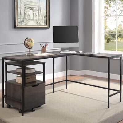Office Star Products Contempo L-shaped Steel Desk