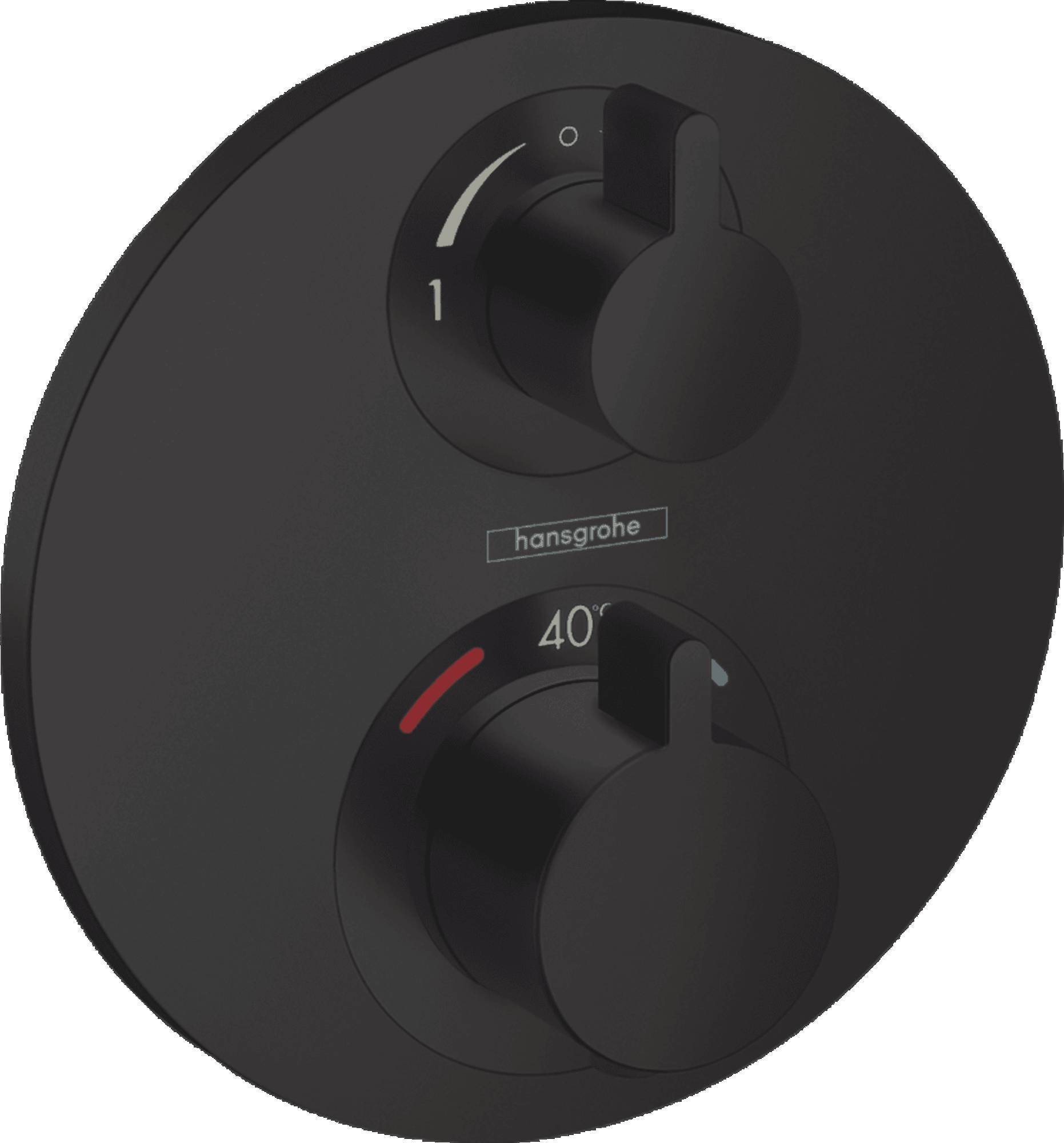 hansgrohe Fertigmontageset Ecostat S UP-THM, 2 Verbraucher, mattschwarz