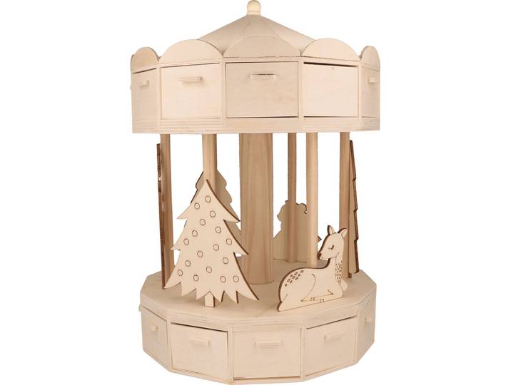 Houten Adventskalender 28x41x28 cm - Artemio