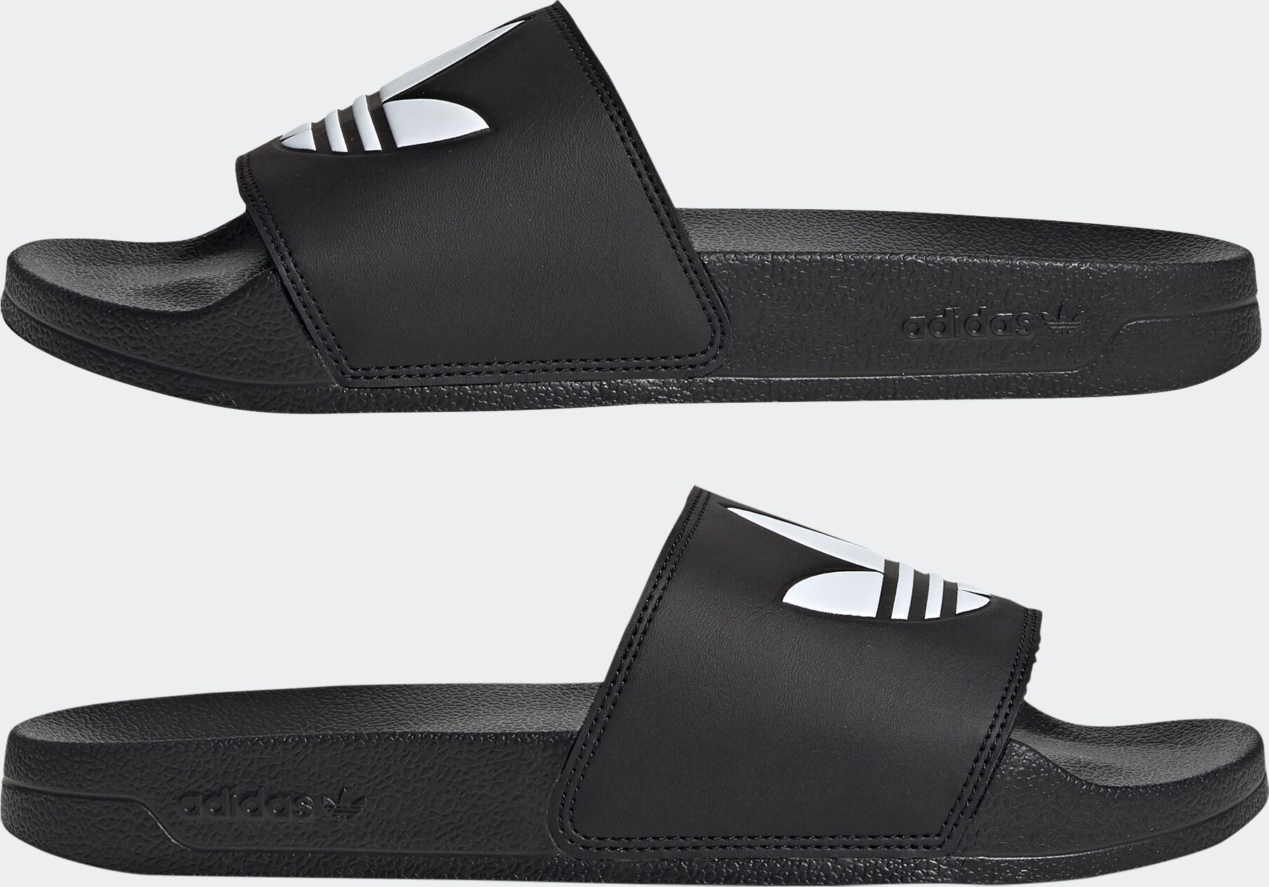 Badesandale ADIDAS ORIGINALS "LITE ADILETTE", Herren, Gr. 39, schwarz-weiss (core schwarz, cloud weiß, core schwarz), Synthetik, clean, Schuhe Badesandale, Badelatschen core schwarz, cloud weiß, core schwarz 39