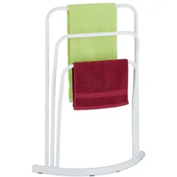 Relaxdays Stehender Handtuchhalter in Weiß Weiß