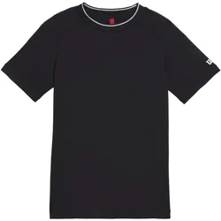 Wilson, Jungen, Sportshirt, Team Seamless Crew Jungen Schwarz (XS), Schwarz