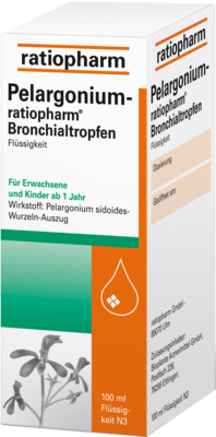 ratiopharm GmbH PELARGONIUM-RATIOPHARM Bronchialtropfen 100 ml 10128304