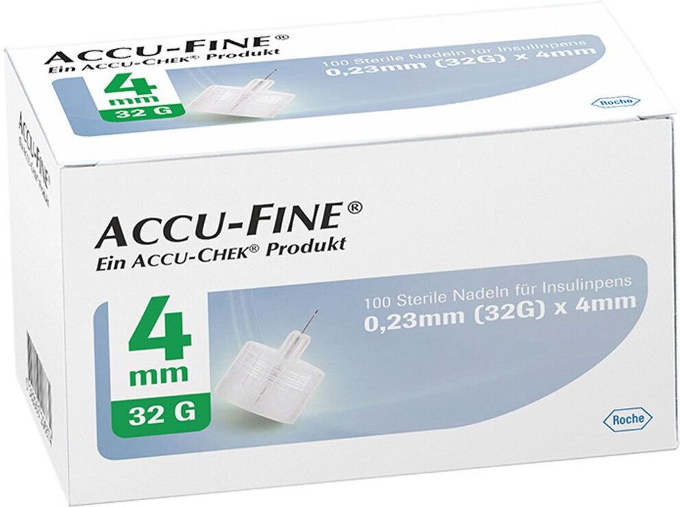 ACCU-FINE Accu Fine sterile Nadeln f.Insulinpens 4 mm 32 G 100 St Kanüle