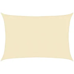 vidaXL Sonnensegel 160 g/m2 Creme 3,5x5 m HDPE Outdoor-Modell Aurora Prime